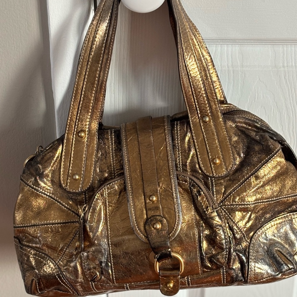 Tracy Reese Metallic Gold Shoulder Bag